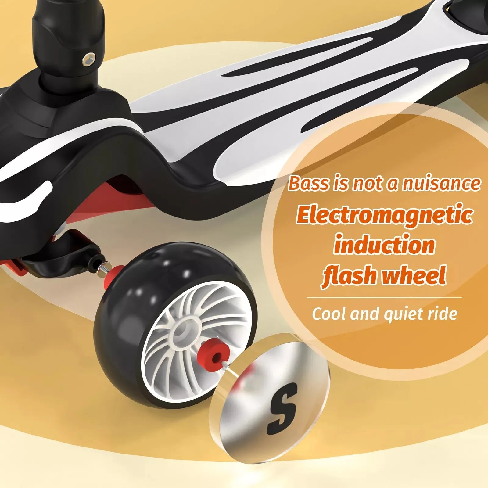 Sejoy Toddler Kick Scooter for Kids Childrens Foldable Seat Outside Bike Toy Scooter with Adjustable Height/Handlebars - silverfoxgoods